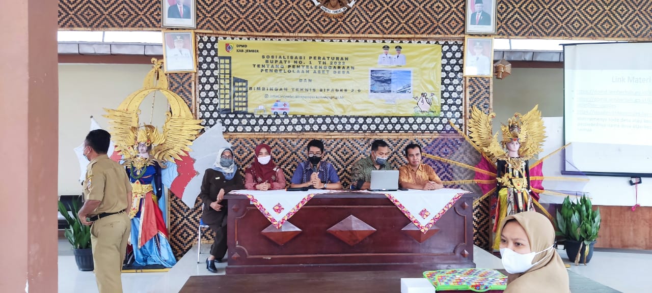 SOSIALISASI PERBUP.NO.1 TH.2022 DAN BIMTEK APLIKASI SIPADES DI KECAMATAN BANGSALSARI