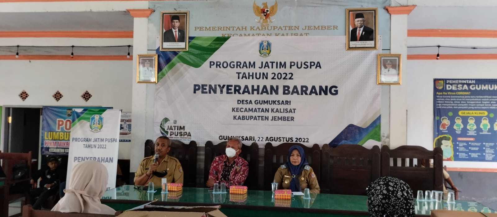 PENYERAHAN BARANG PROGRAM JATIM PUSPA TAHUN 2022 DESA GUMUKSARI KECAMATAN KALISAT