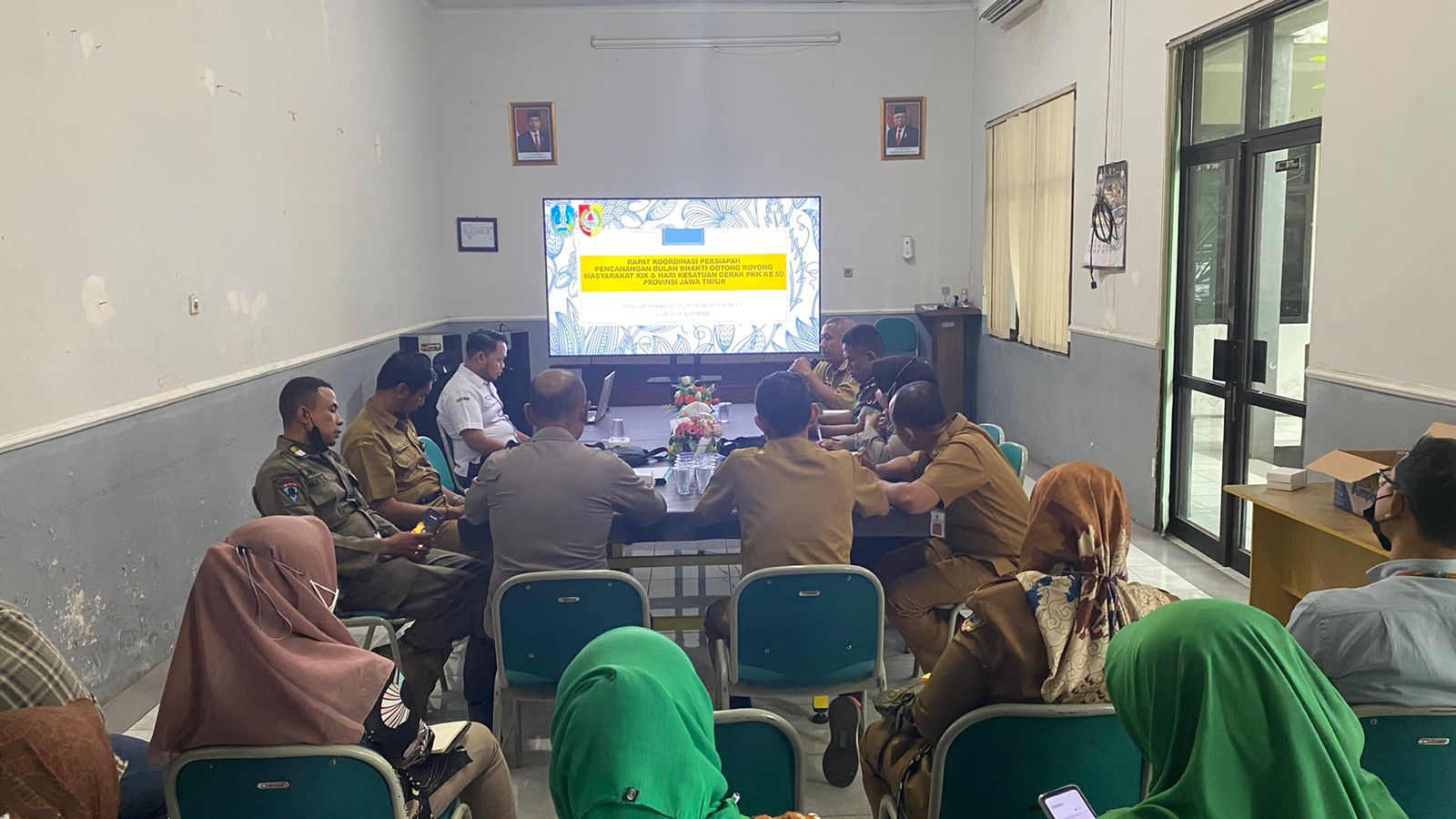 RAKOR LANJUTAN PERSIAPAN PELAKSANAAN PENCANANGAN BBGRM KE XIX DAN HKG PKK KE 50 PROVINSI JATIM DI KABUPATEN JEMBER TAHUN 2022
