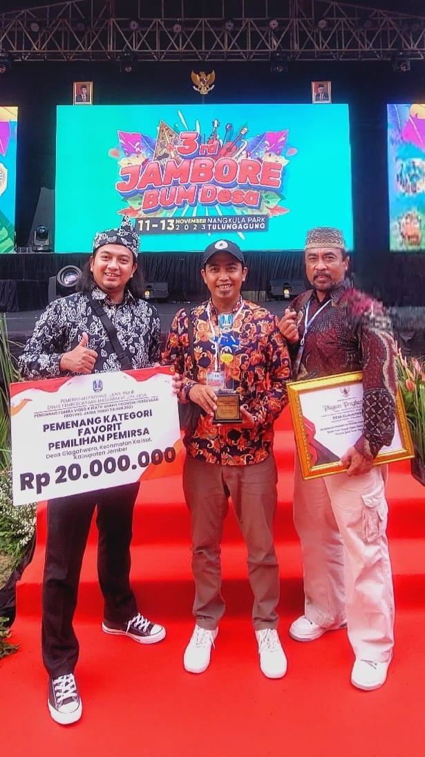 Pemenang Lomba Video Kreatif Provinsi Jawa Timur Tahun 2023, Video Kreatif Desa Glagahwero Kec. Kalisat Kab. Jember.